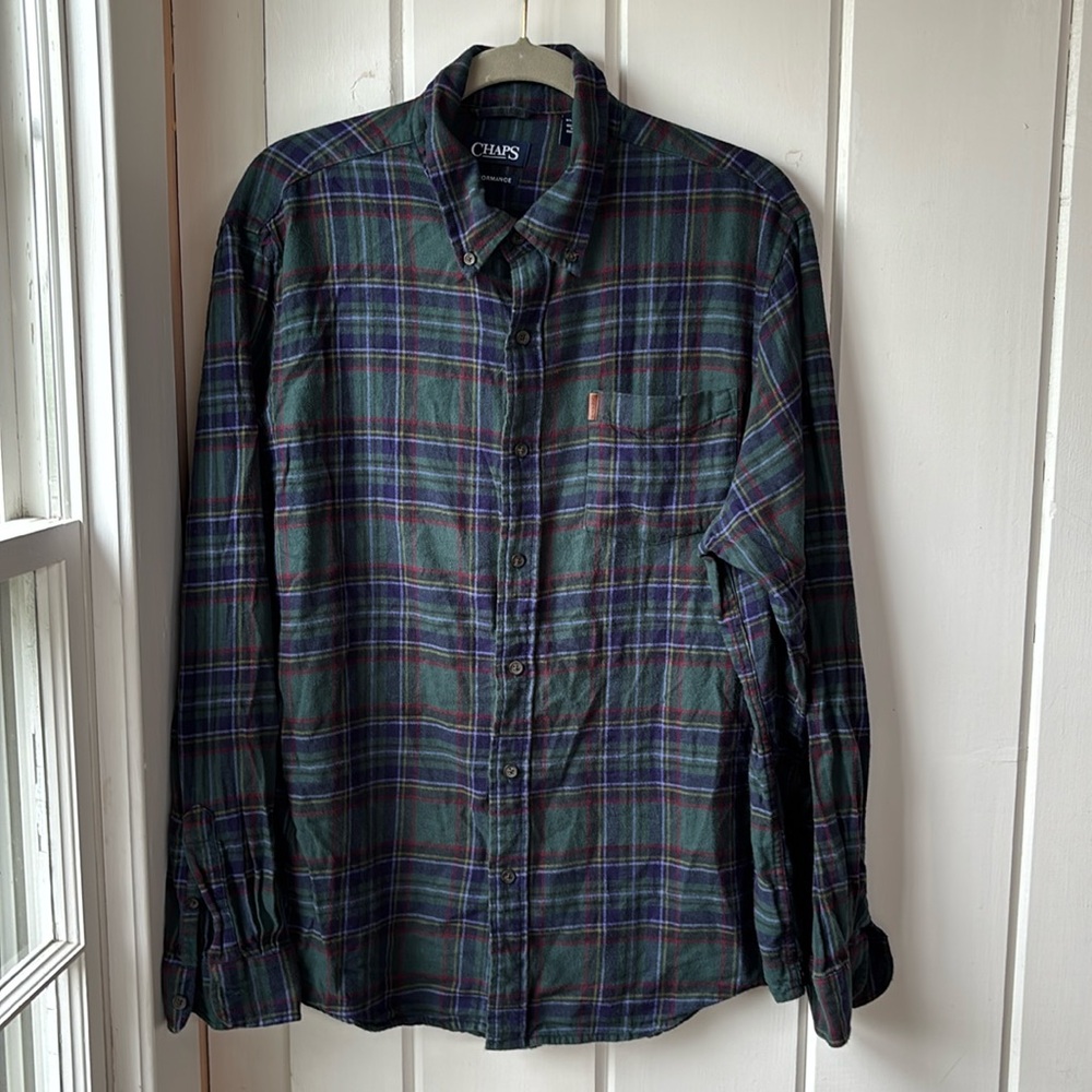 Chaps flannel button down shirt
